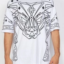 BUYER’S CHOICE Shop All Buyer's Choice T-Shirt - Geometric Wolf - White - 21-Y423