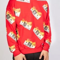 BUYER’S CHOICE Shop All Buyer's Choice Sweater - Burning Money - Red - SW-21550