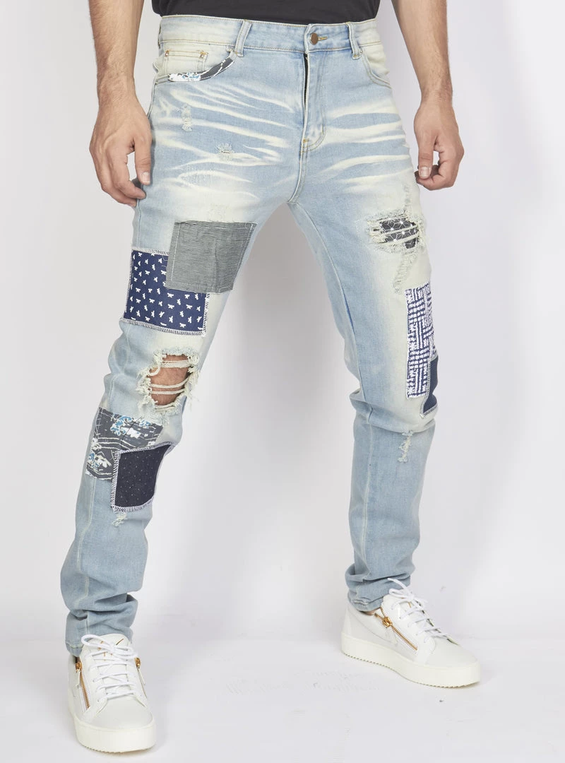 Politics Jeans - Patchwork - Blue - PLTKS0521562 2 Politics Jeans - Patchwork - Blue - PLTKS0521562