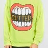 BUYER’S CHOICE Shop All Buyer's Choice Sweater - Lips - Neon Yellow - SW-21562