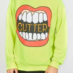 BUYER’S CHOICE Shop All Buyer's Choice Sweater - Lips - Neon Yellow - SW-21562
