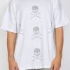 BUYER’S CHOICE Buyer's Choice T-Shirt - Skull Stones - White - 21-Y383