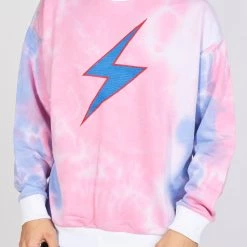 BUYER’S CHOICE Buyer's Choice Sweater - Lightning Bolt - Pale Pink - SW-21567 Shop All
