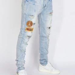 Politics Jeans - Biker Peace - Light Blue - PLTKS0521678