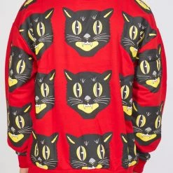 BUYER’S CHOICE Buyer's Choice Sweater - Cat - Red - SW-21560 Shop All