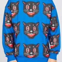 BUYER’S CHOICE Buyer's Choice Sweater - Cat - Blue - SW-21560 Shop All