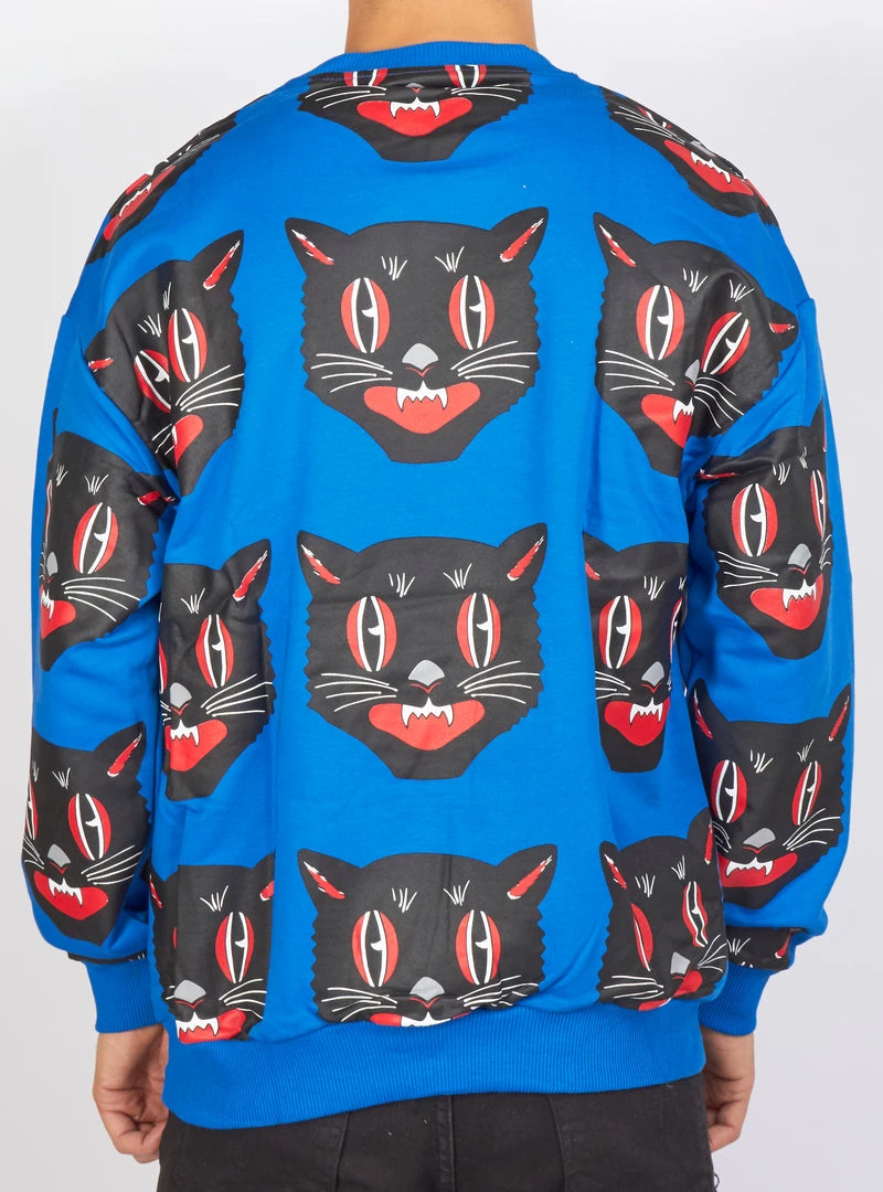 BUYER’S CHOICE Buyer's Choice Sweater - Cat - Blue - SW-21560 Shop All 2 BUYER’S CHOICE Buyer's Choice Sweater - Cat - Blue - SW-21560 Shop All