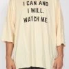 BUYER’S CHOICE Buyer's Choice T-Shirt - I Can And I Will - Cream - 21-Y381 Shop All