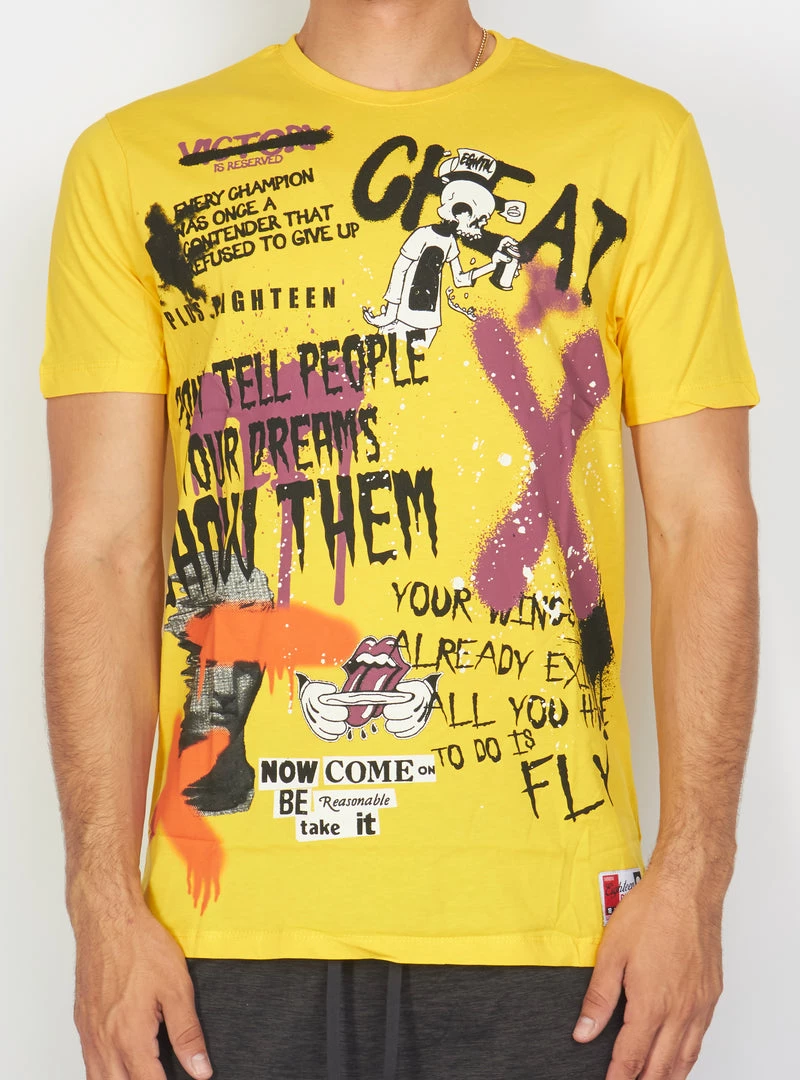 BUYER’S CHOICE Buyer's Choice T-Shirt - Skeleton Graffiti - Yellow - ST 7503 Shop All 1 BUYER’S CHOICE Buyer's Choice T-Shirt - Skeleton Graffiti - Yellow - ST 7503 Shop All