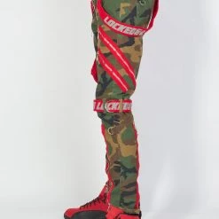 LOCKED & LOADED LNL Jeans - Straps And Pocket - Camo, Red, And Reflective - LLTP103 9 LOCKED & LOADED LNL Jeans - Straps And Pocket - Camo, Red, And Reflective - LLTP103