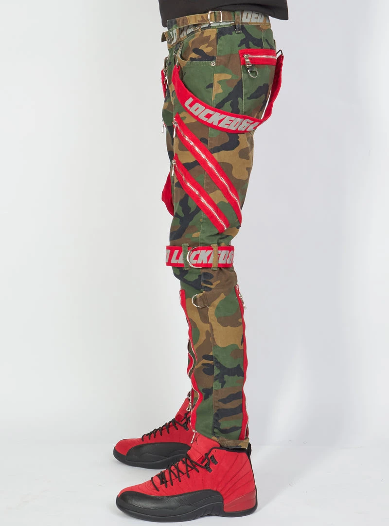 LOCKED & LOADED LNL Jeans - Straps And Pocket - Camo, Red, And Reflective - LLTP103 3 LOCKED & LOADED LNL Jeans - Straps And Pocket - Camo, Red, And Reflective - LLTP103