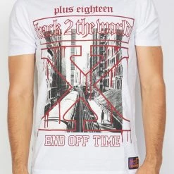 BUYER’S CHOICE Buyer's Choice T-Shirt - Back To The World - White - ST 7528