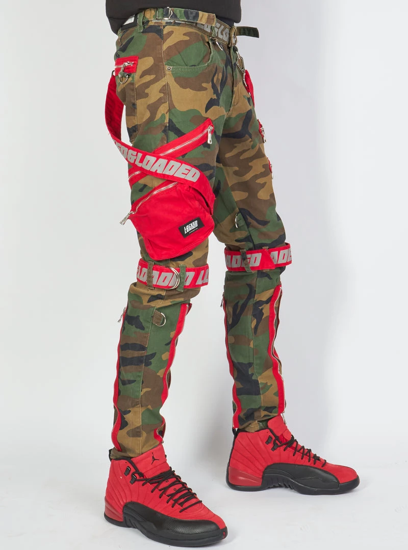 LOCKED & LOADED LNL Jeans - Straps And Pocket - Camo, Red, And Reflective - LLTP103 5 LOCKED & LOADED LNL Jeans - Straps And Pocket - Camo, Red, And Reflective - LLTP103