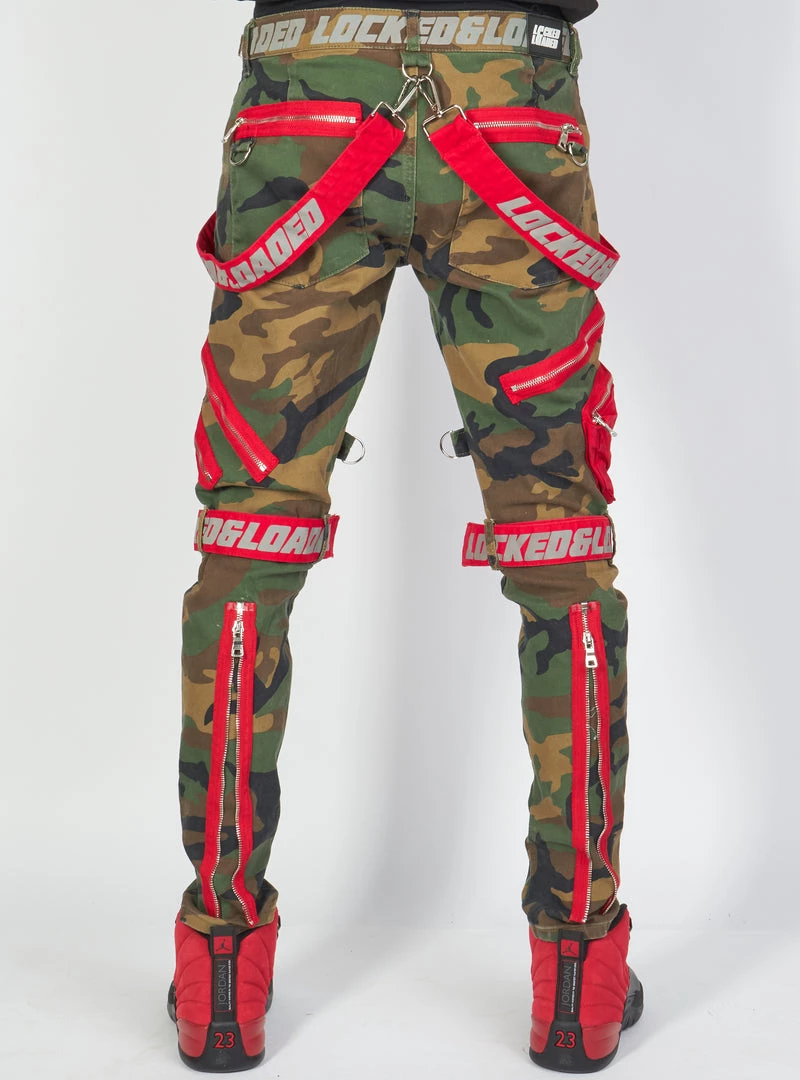 LOCKED & LOADED LNL Jeans - Straps And Pocket - Camo, Red, And Reflective - LLTP103 6 LOCKED & LOADED LNL Jeans - Straps And Pocket - Camo, Red, And Reflective - LLTP103