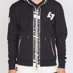 LOCKED & LOADED Shop All LNL Hoodie - Leather - Black And White - LLFZ1025102