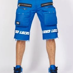 LOCKED & LOADED LNL Shorts - Strapped - Royal Blue With White - LDS421102 Shop All