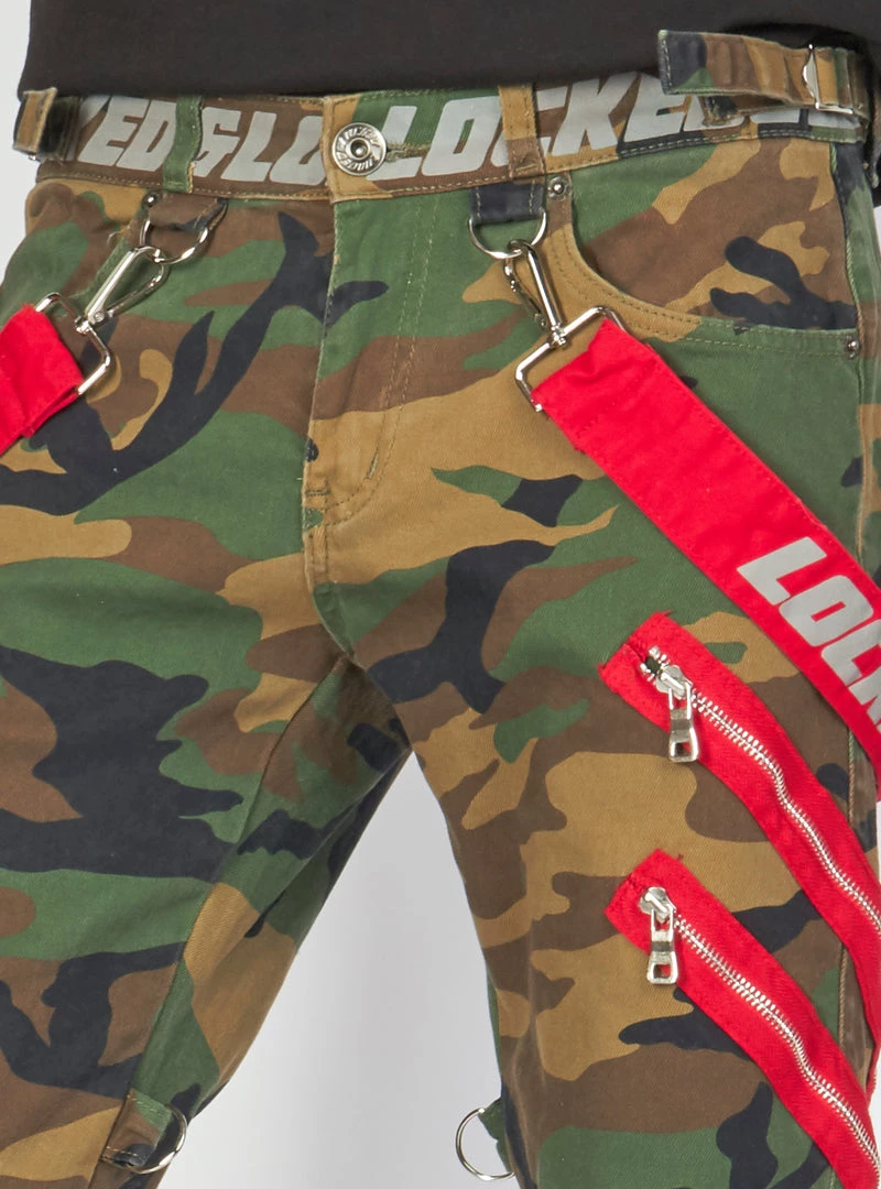 LOCKED & LOADED LNL Jeans - Straps And Pocket - Camo, Red, And Reflective - LLTP103 4 LOCKED & LOADED LNL Jeans - Straps And Pocket - Camo, Red, And Reflective - LLTP103