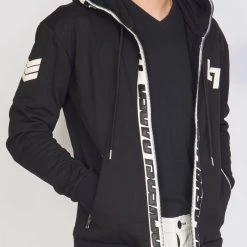 LOCKED & LOADED Shop All LNL Hoodie - Leather - Black And White - LLFZ1025102