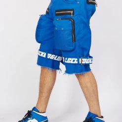 LOCKED & LOADED LNL Shorts - Strapped - Royal Blue With White - LDS421102 Shop All