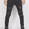 Politics Jeans - Distressed With Stones - Black And Silver - PLTKS0521565 Shop All