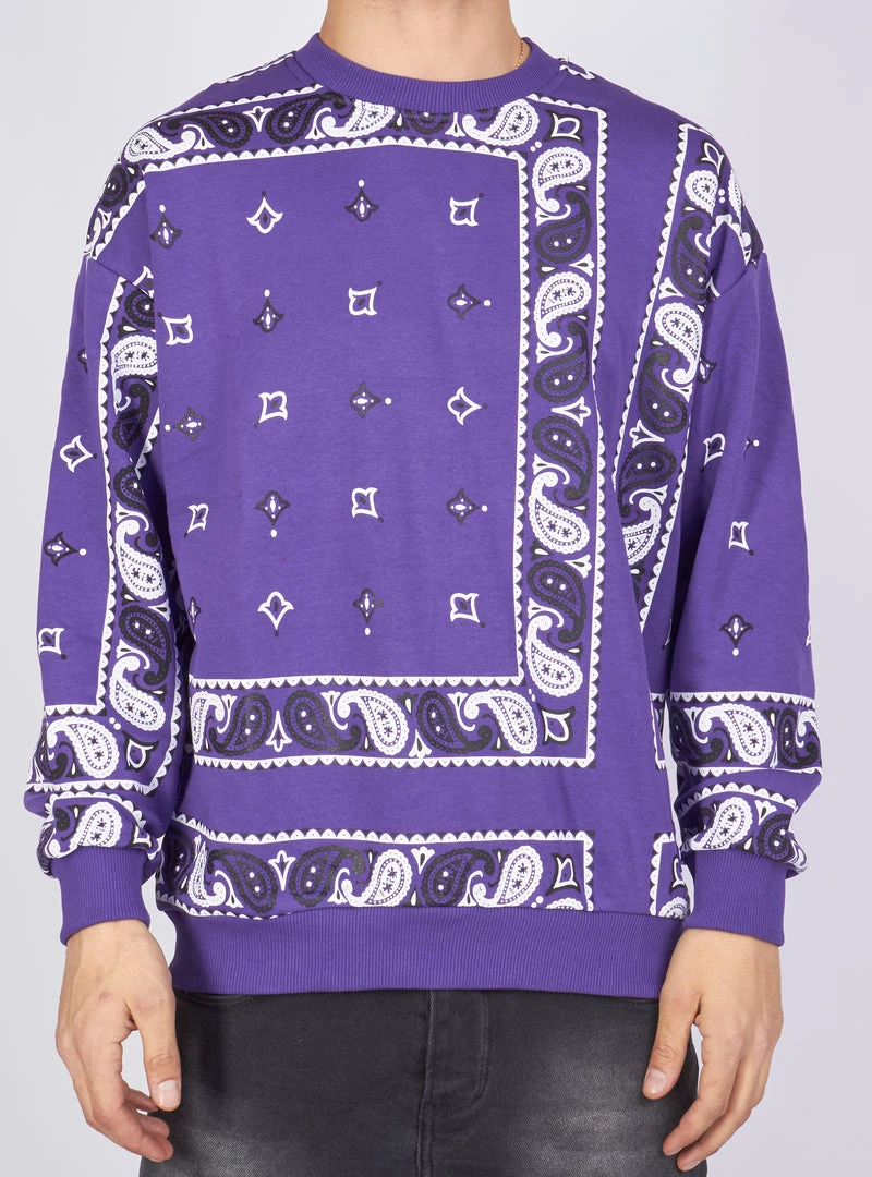 BUYER’S CHOICE Shop All Buyer's Choice Sweater - Bandana - Purple - SW-21528 1 BUYER’S CHOICE Shop All Buyer's Choice Sweater - Bandana - Purple - SW-21528