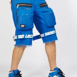LOCKED & LOADED LNL Shorts - Strapped - Royal Blue With White - LDS421102 Shop All