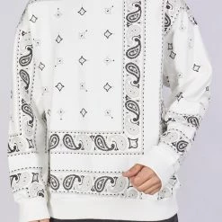 BUYER’S CHOICE Buyer's Choice Sweater - Bandana - White - SW-21528 Shop All
