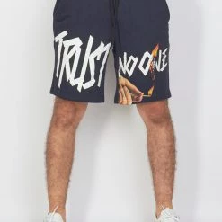 BUYER’S CHOICE Buyer's Choice Shorts - Trust No One - Navy Shop All