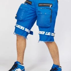 LOCKED & LOADED LNL Shorts - Strapped - Royal Blue With White - LDS421102 Shop All