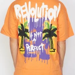 BUYER’S CHOICE Buyer's Choice T-Shirt - Life Is Not Perfect - Orange - OV 7283