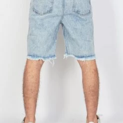 BUYER’S CHOICE Buyer's Choice Denim Shorts - Ripped Knee - Light Wash - R 4126
