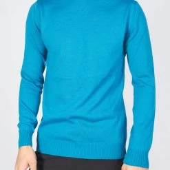 BUYERS CHOICE Shop All Buyer's Choice Sweater - Turtleneck Knit - Teal - T3409