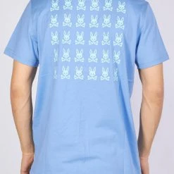 Shop All Psycho Bunny T-Shirt - Hatton 2 Sided Graphic - Lapis Blue - B6U112N1PC