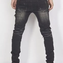 Politics Jeans - Distressed With Paisley Ribbing - Black - PLTKS0521660 Shop All 5 Politics Jeans - Distressed With Paisley Ribbing - Black - PLTKS0521660 Shop All