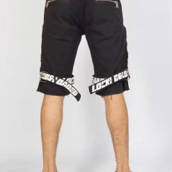 LOCKED & LOADED Shop All LNL Shorts - Strapped - Black With White - LDS421102