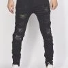 Shop All Politics Jeans - Distressed With Ribbing - Black - PLTKS0521664