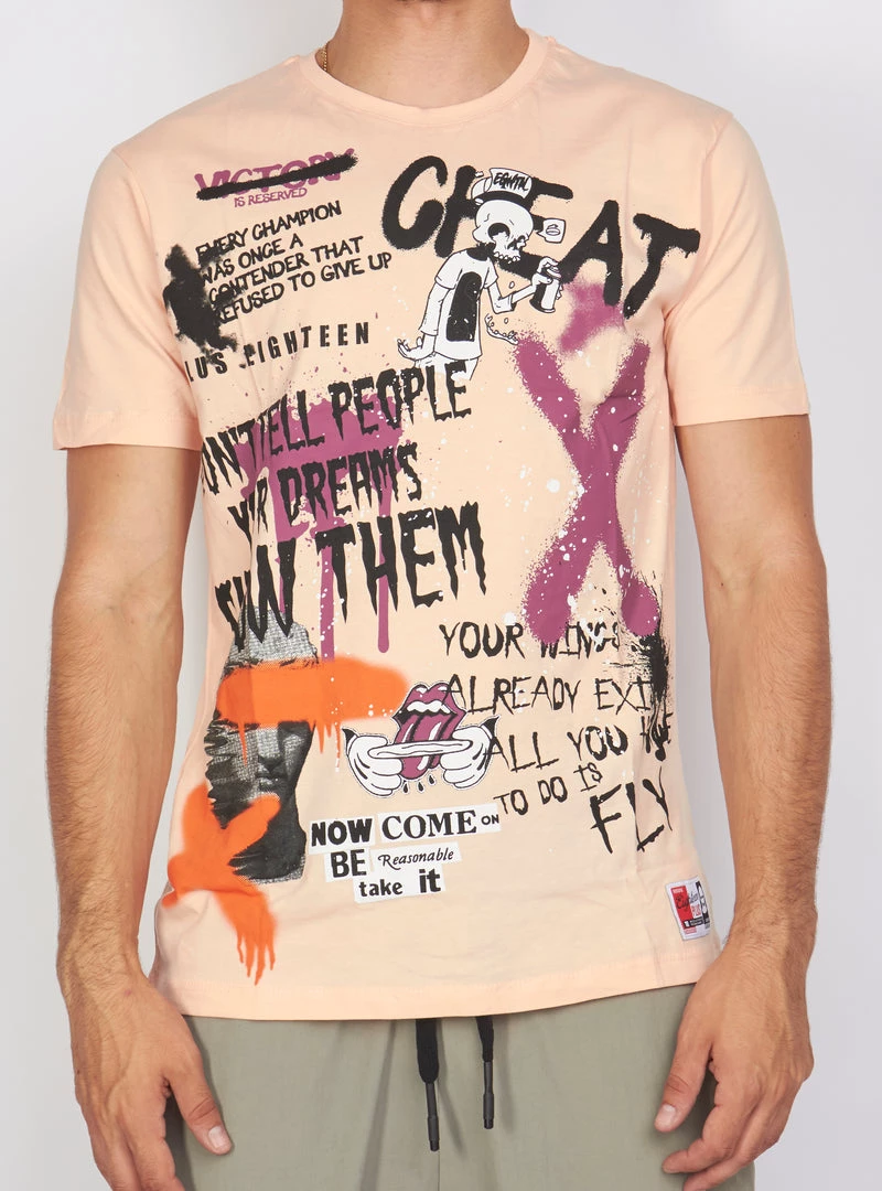 BUYER’S CHOICE Buyer's Choice T-Shirt - Skeleton Graffiti - Peach - ST 7503 Shop All 1 BUYER’S CHOICE Buyer's Choice T-Shirt - Skeleton Graffiti - Peach - ST 7503 Shop All