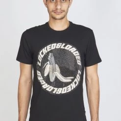 LOCKED & LOADED LNL T-Shirt - B. Clip - Silver And Black On Black - LLBCRT0925104