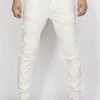 Shop All Politics Jeans - Distressed With Ribbing - White - PLTKS0521592