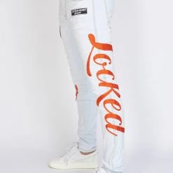 LOCKED & LOADED LNL Jeans - Chain Stitch - Light Wash And Orange - LLCHSE1025251 Shop All 9 LOCKED & LOADED LNL Jeans - Chain Stitch - Light Wash And Orange - LLCHSE1025251 Shop All