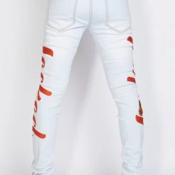 LOCKED & LOADED LNL Jeans - Chain Stitch - Light Wash And Orange - LLCHSE1025251 Shop All 10 LOCKED & LOADED LNL Jeans - Chain Stitch - Light Wash And Orange - LLCHSE1025251 Shop All