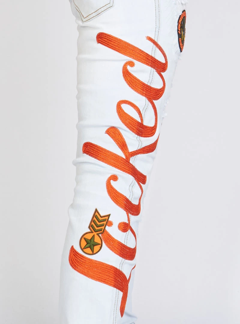 LOCKED & LOADED LNL Jeans - Chain Stitch - Light Wash And Orange - LLCHSE1025251 Shop All 5 LOCKED & LOADED LNL Jeans - Chain Stitch - Light Wash And Orange - LLCHSE1025251 Shop All