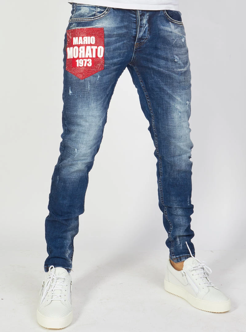 BUYER’S CHOICE Shop All Buyer's Choice Jeans - Mario Pocket With Stones - Red/Blue - 2351-100-A35 1 BUYER’S CHOICE Shop All Buyer's Choice Jeans - Mario Pocket With Stones - Red/Blue - 2351-100-A35