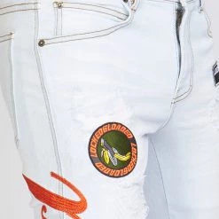 LOCKED & LOADED LNL Jeans - Chain Stitch - Light Wash And Orange - LLCHSE1025251 Shop All 12 LOCKED & LOADED LNL Jeans - Chain Stitch - Light Wash And Orange - LLCHSE1025251 Shop All