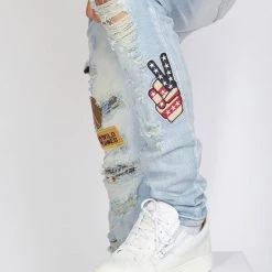 Politics Jeans - Biker Peace - Light Blue - PLTKS0521678