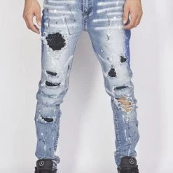 Politics Jeans - Distressed With Paint - Medium Wash - PLTKS0521563 Shop All