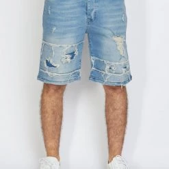 BUYER’S CHOICE Buyer's Choice Denim Shorts - Distressed - Blue - K6237 Shop All