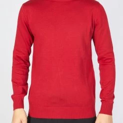 BUYERS CHOICE Buyer's Choice Sweater - Turtleneck Knit - Red - T3409 Shop All