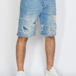 BUYER’S CHOICE Buyer's Choice Denim Shorts - Distressed - Blue - K6237 Shop All