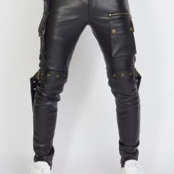 LOCKED & LOADED LNL Jeans - Leather - Black - LLPU1025101 Shop All